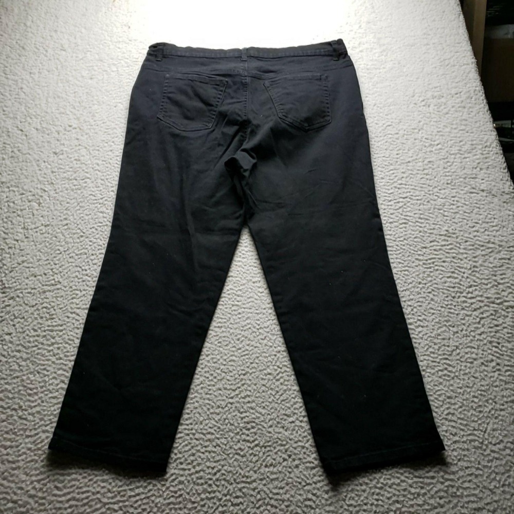Gloria Vanderbilt Amanda Jeans Womens Plus 18W Short Black Straight Stretch - Picture 2 of 7